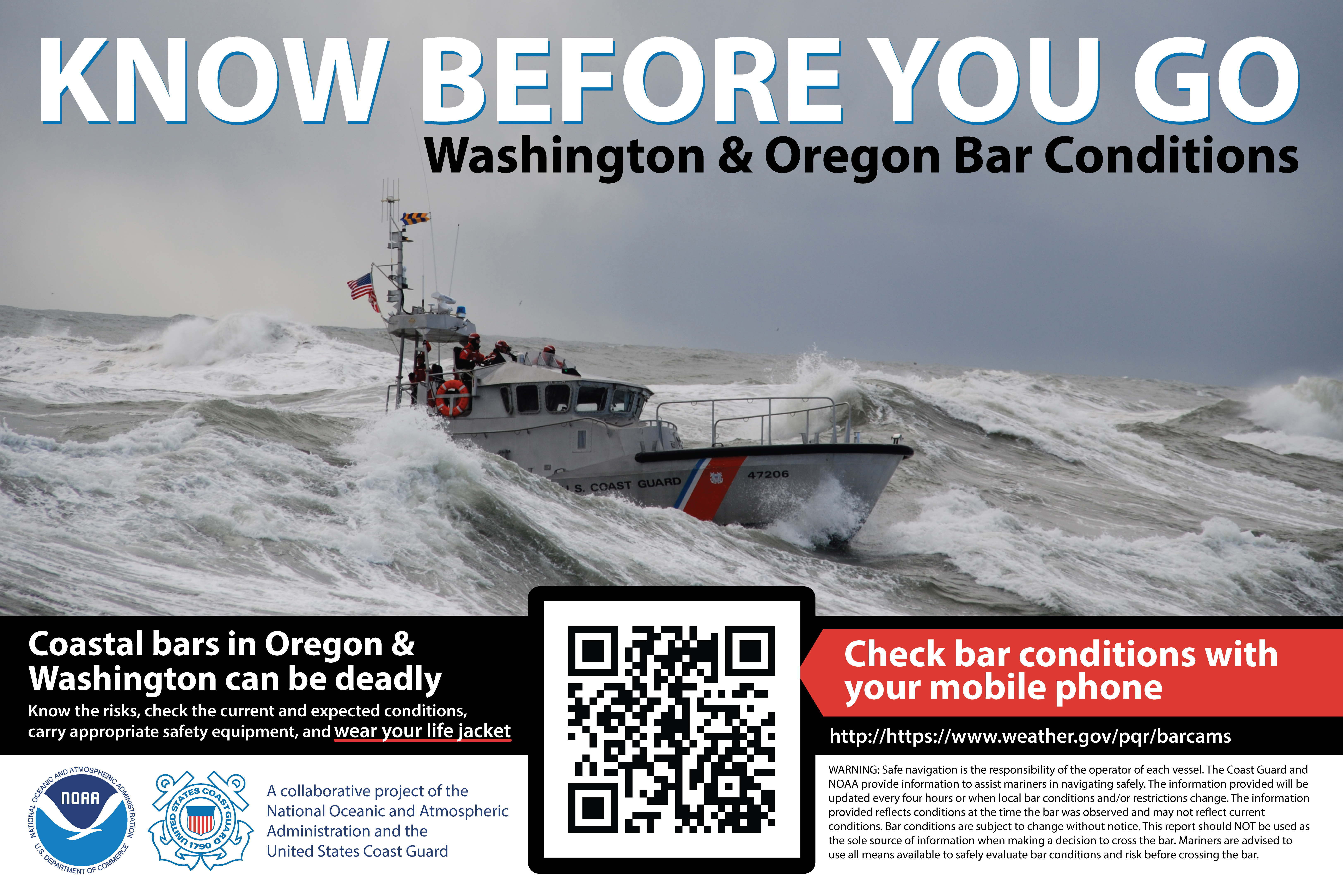 USCG Bar Conditions/Info Sign