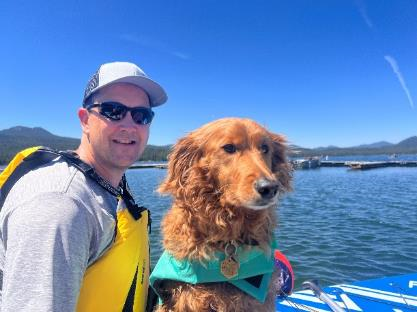 Image of Steve Lambert and his K-9 companion