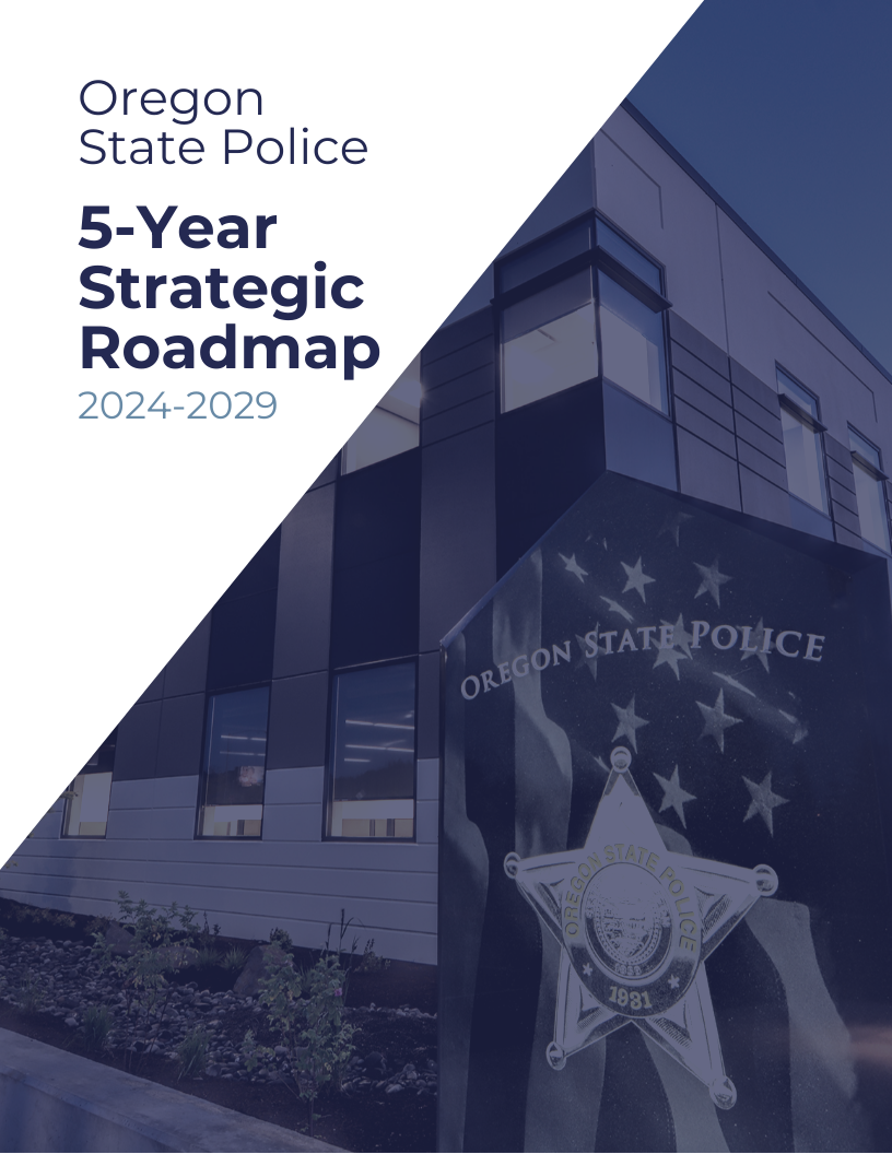 OSP Strategic Roadmap cover featuring the front of the agency's General Headquarters