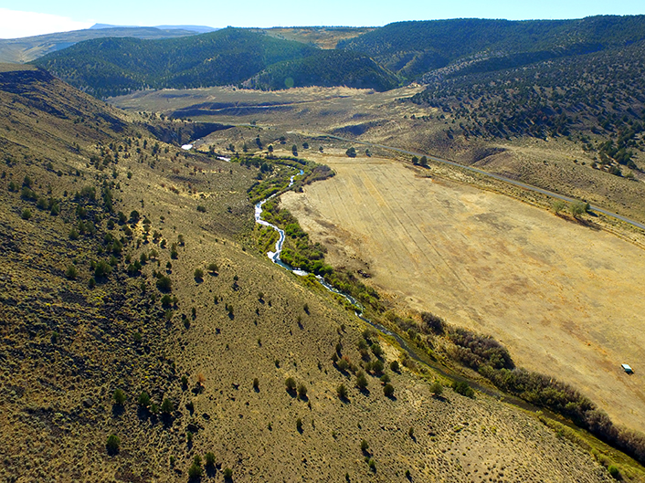 aerial view of Warner Basin