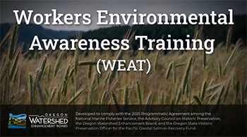 image of wheat with "Workers Environmental Awareness Training (WEAT)"