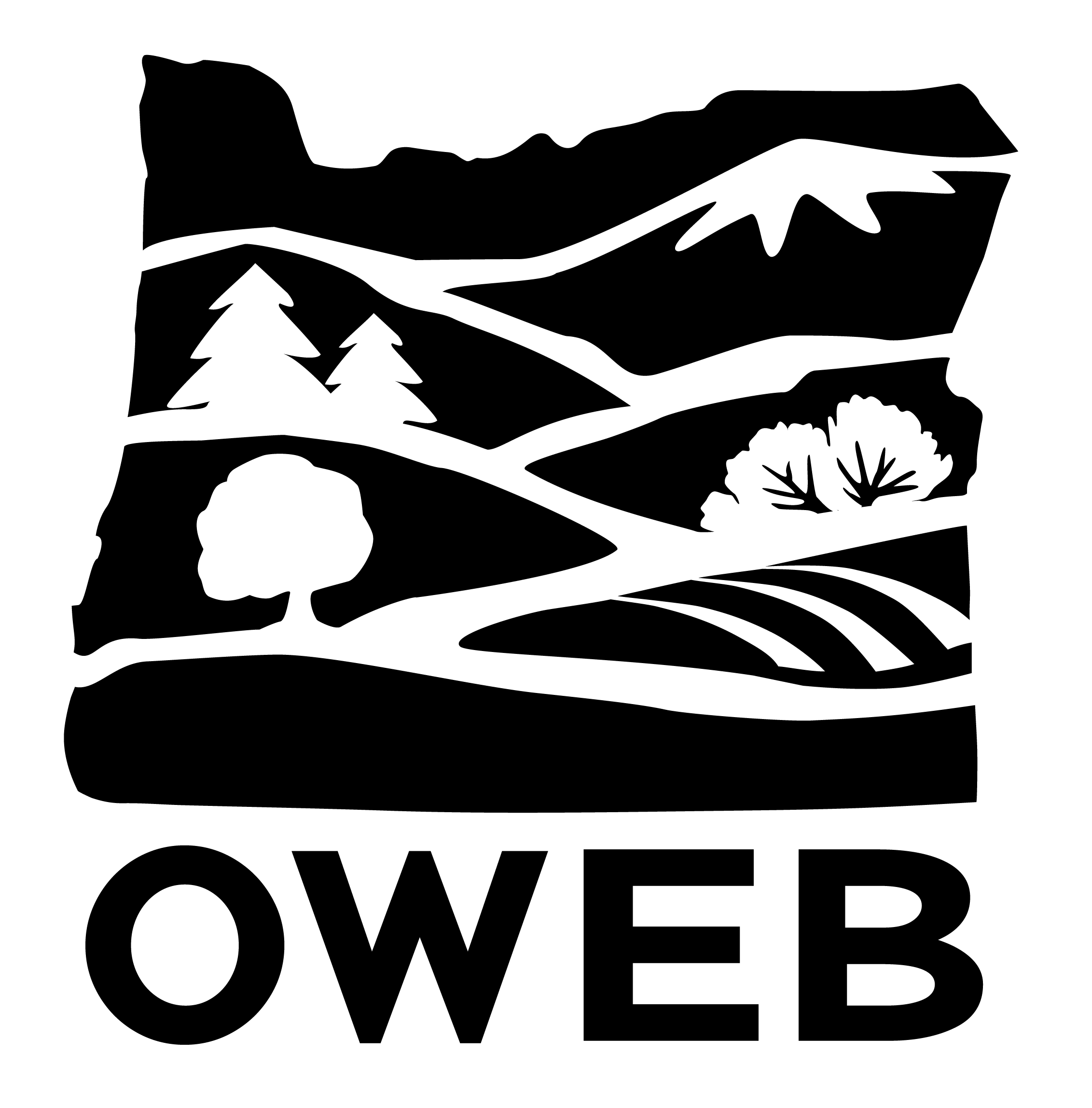 black monogram transparent OWEB logo