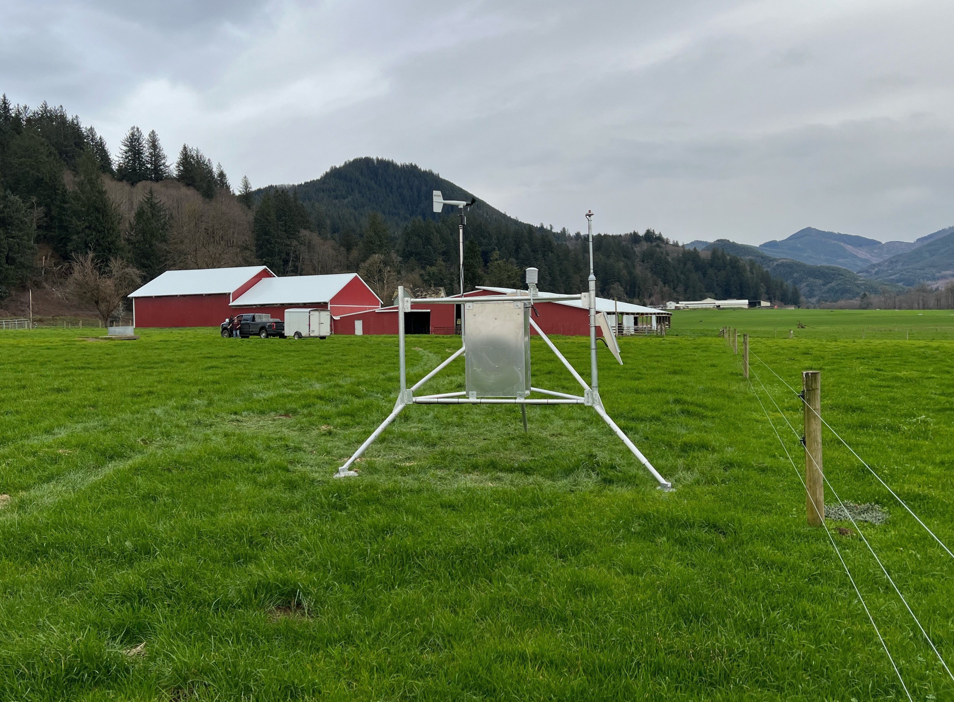 AgriMet station collects weather data in Tillamook, Oregon
