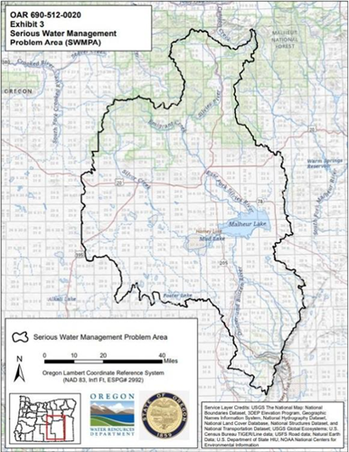 Map of Serious Water Management Problem Area Boundaries