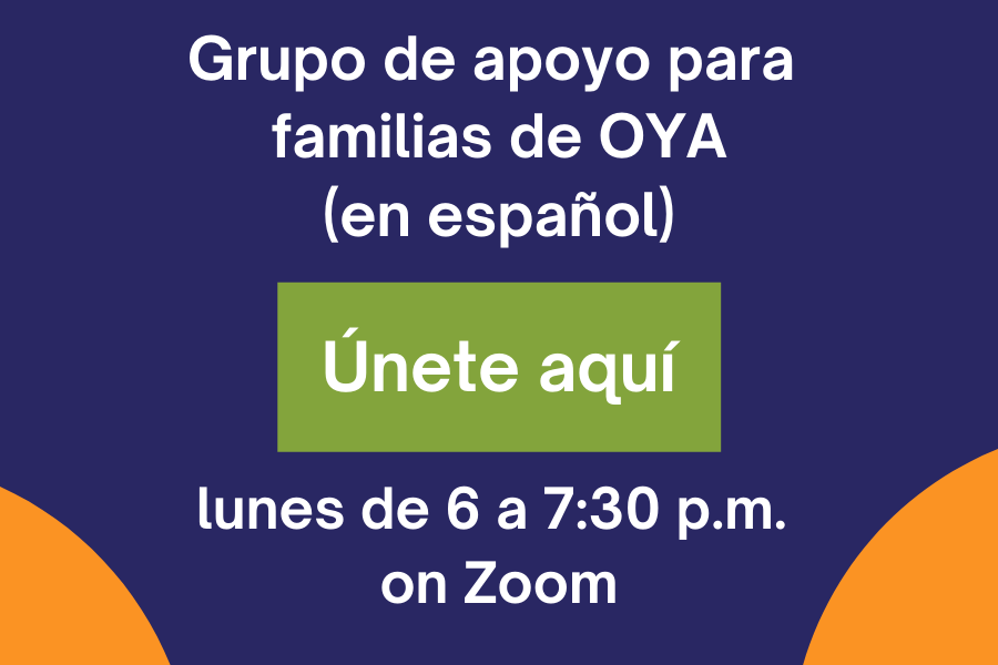 GRUPO DE APOYO PARA FAMILIAS  DE OYA, Unete aqui, lunes de 6 a 7:30 p.m. on Zoom