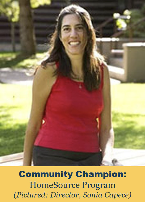 Picture of Community Champion, HomeSource Programs director, Sonia Capece