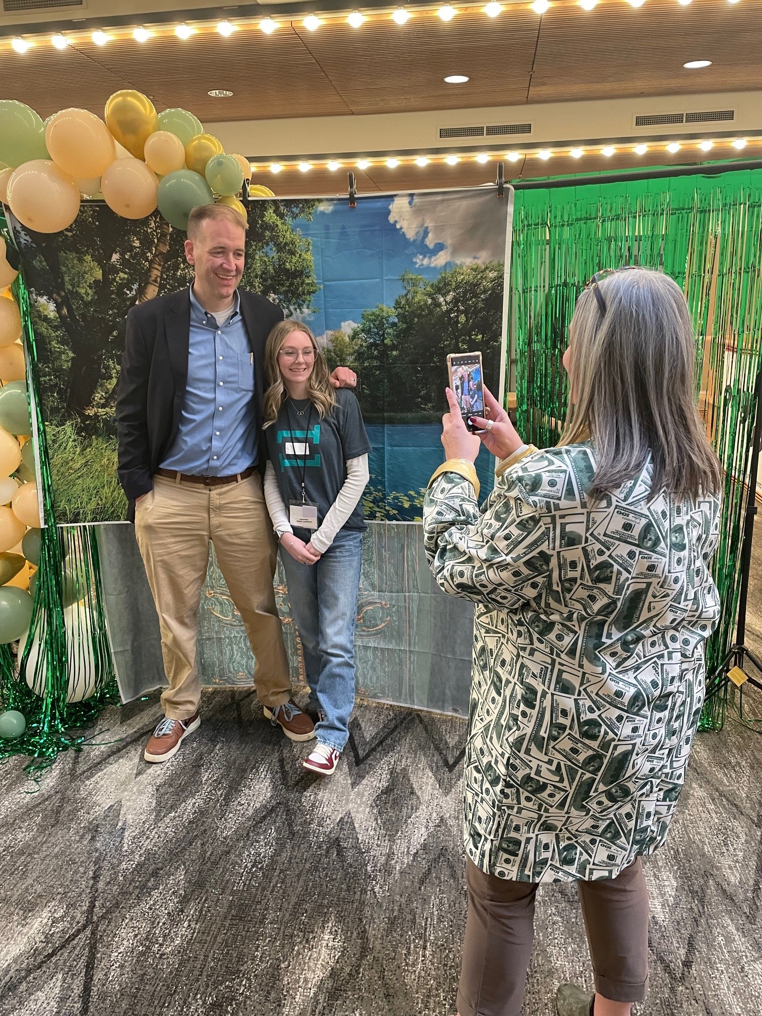 Picture of Treasurer Read with Baylee Williams