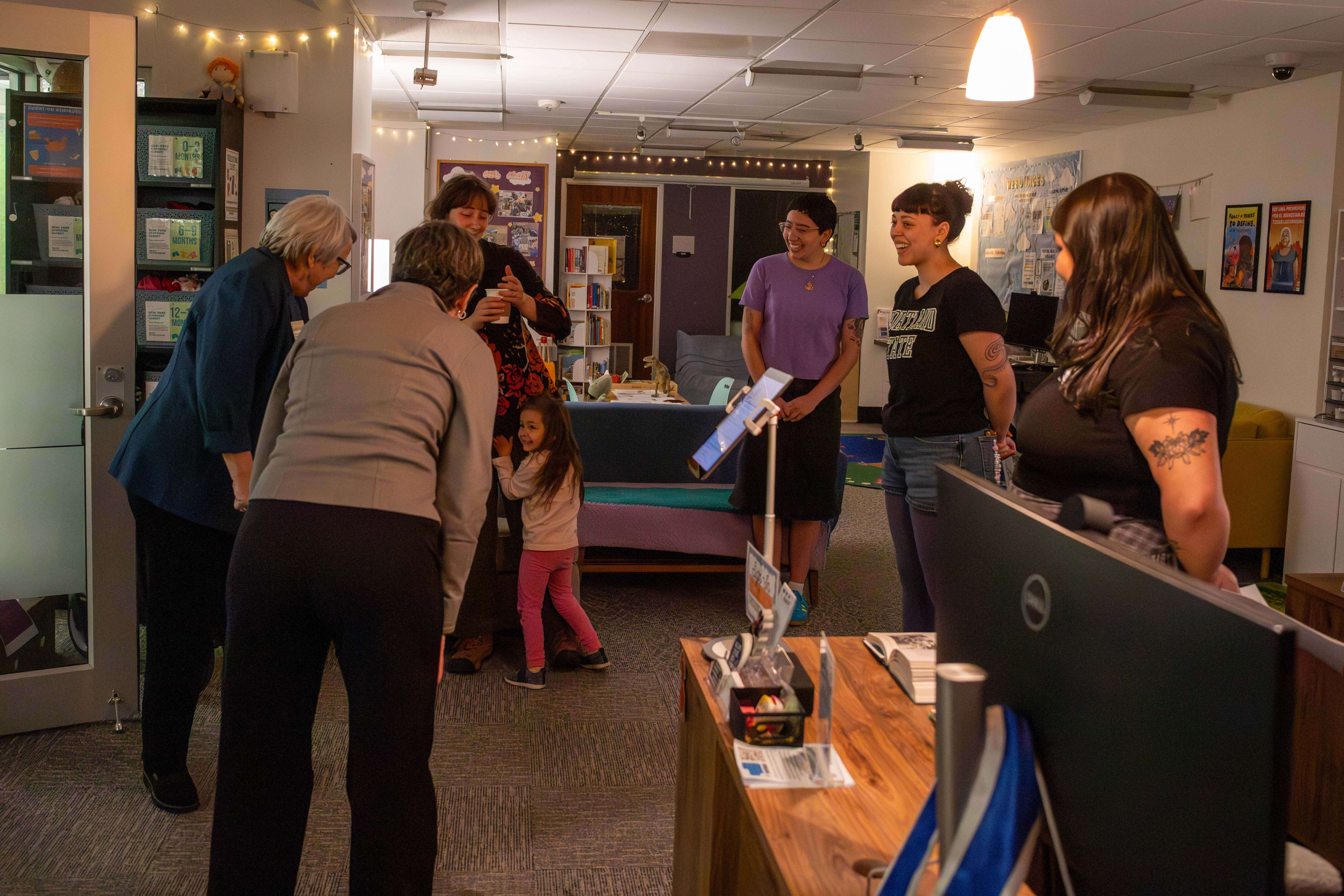 Treasurer Steiner at the Resource center part2