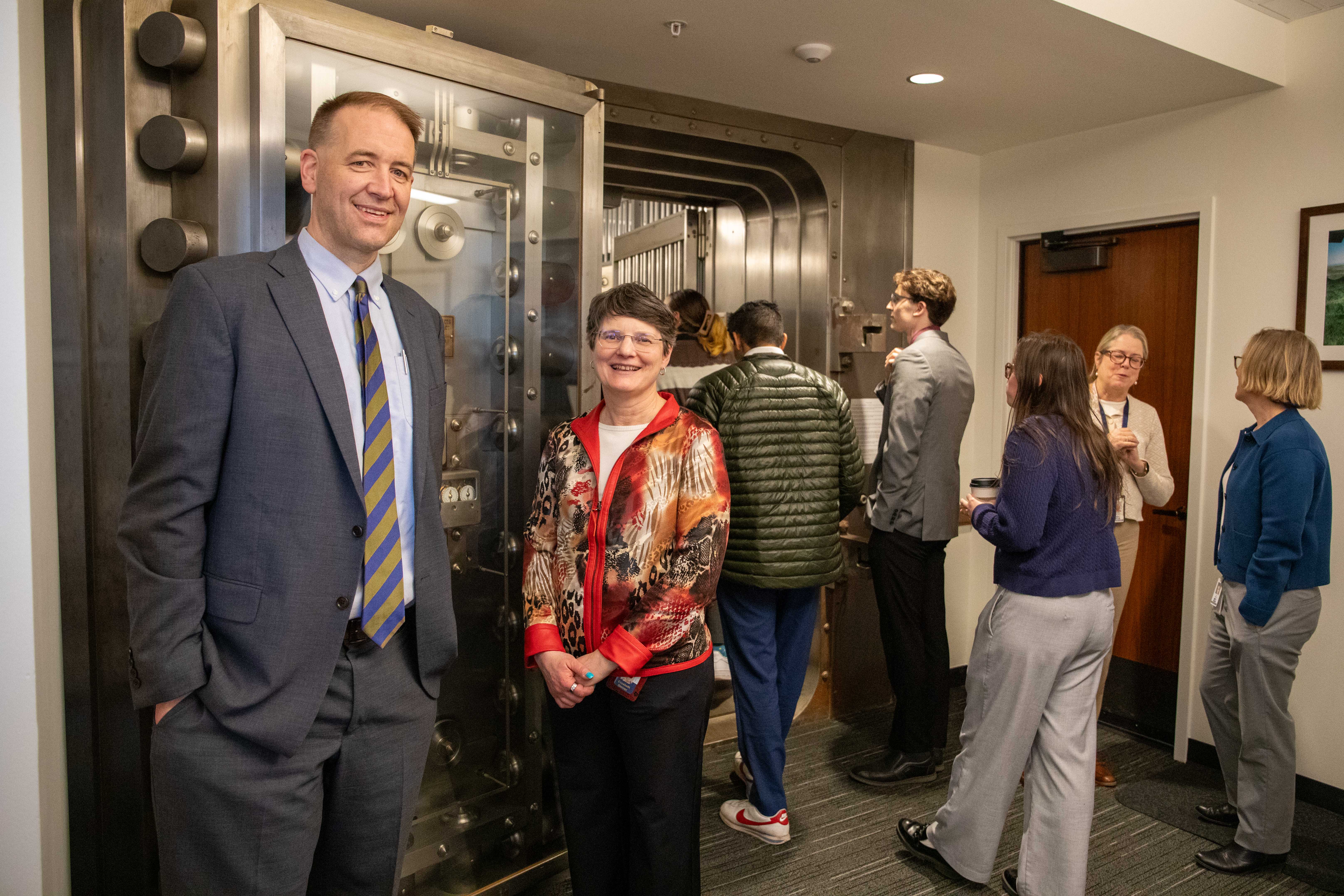 Photo of Former Treasuer and current Secretary of State Tobias Read and Treasurer Elizabeth Steiner