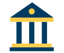symbol for a bank or legal institution