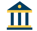 symbol for a bank or legal institution