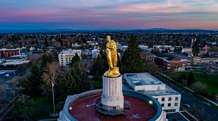 Capital Gold Man Statue